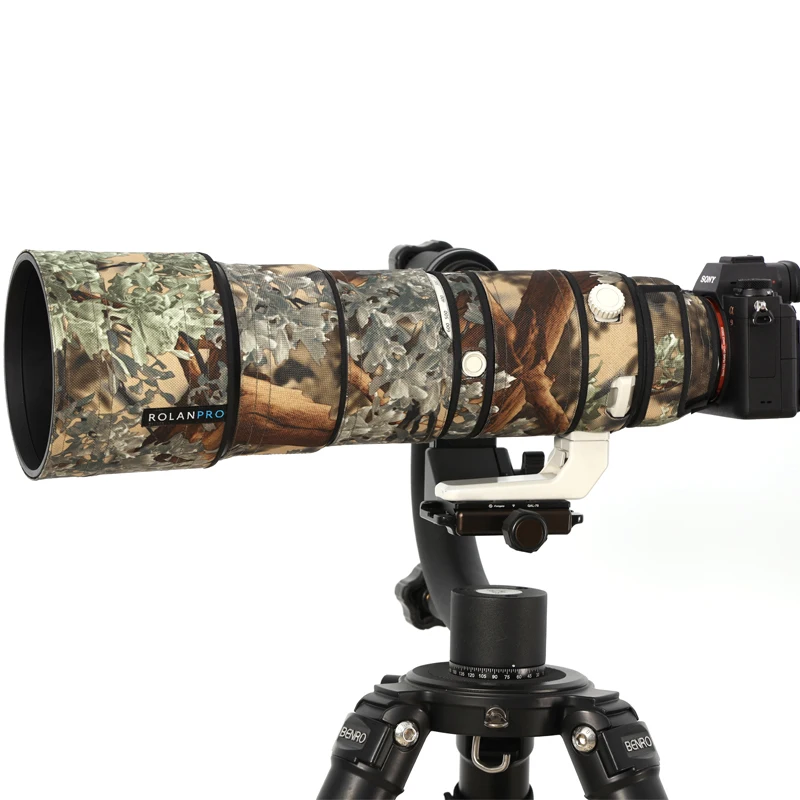 Камуфляжный водонепроницаемый нейлоновый чехол ROLANPRO для Объектива Sony FE 200-600 мм |