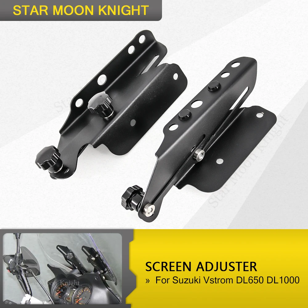 Windscreen screen Adjusters CNC Windshield Bracket Support Holder kits For Suzuki Vstrom DL1000 V-strom DL650 DL 650 1000