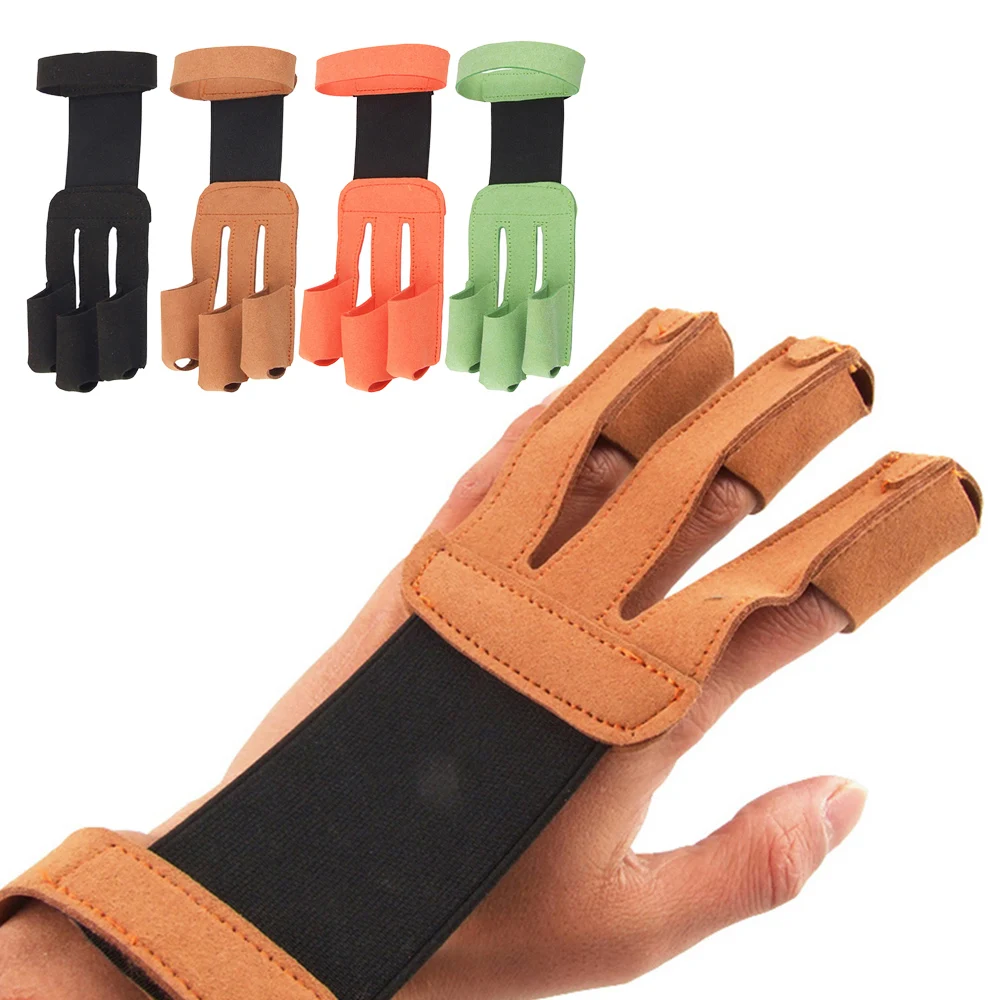 4 цвета стрельба Спорт из лука 3 пальца руки защитный Рисование Лук Защита стрелы