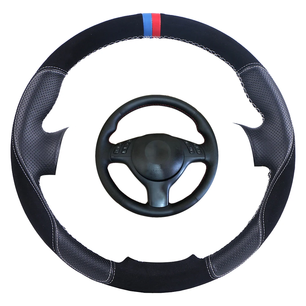 Изготовленный на заказ Чехол рулевого колеса автомобиля для BMW E46 E39 330i 540i 525i 530i 330Ci