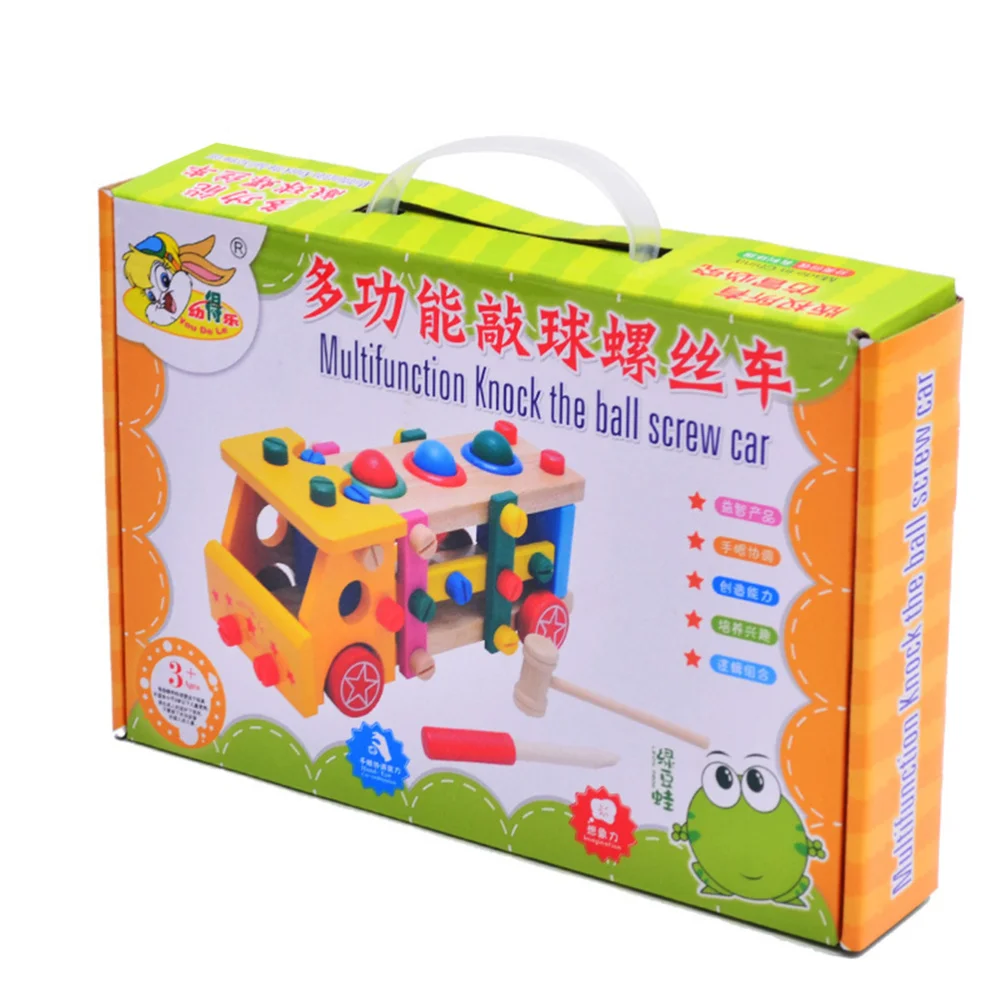 Деревянный винт автомобиля игрушки для детей грузовик деревянный собрать гайка