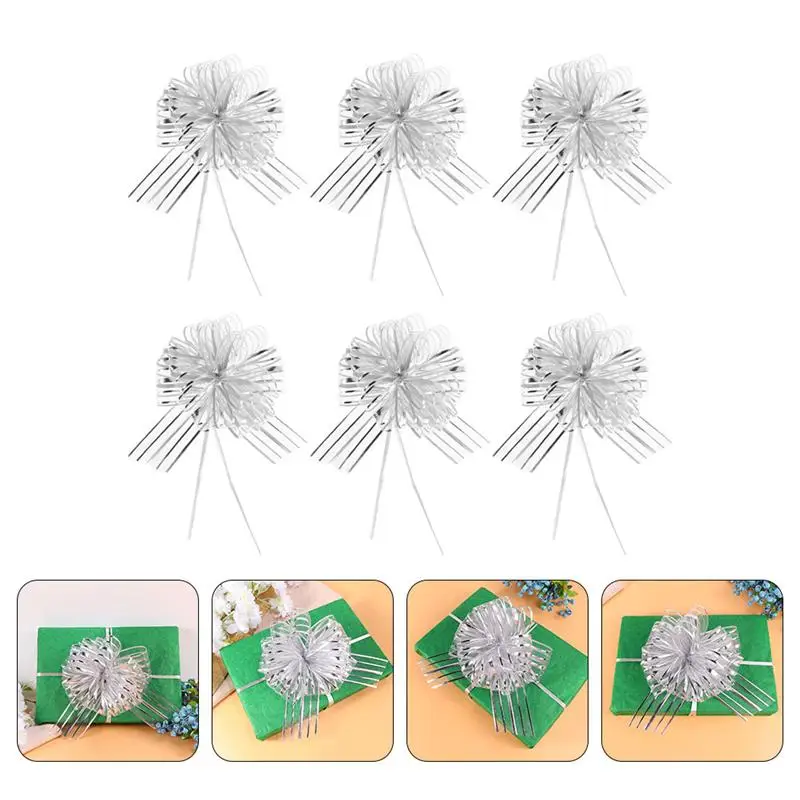 Guirnalda de hilo de tracci&oacute;n para fiestas de boda, accesorios decorativos para regalo, 6 uds.-4