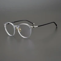brand designer retro oval acetate glasses frame men high quality eyeglasses women myopia prescription eyewear oculos de grau