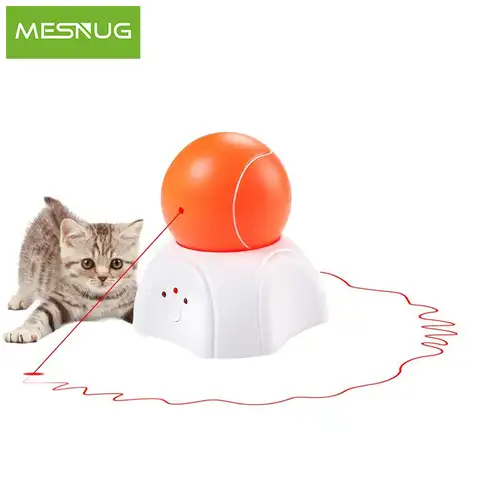 MESNUG лазерные игрушки для кошек, Интерактивная Автоматическая вращающаяся на 360 градусов световая указка, игрушки для котят с низким уровнем...