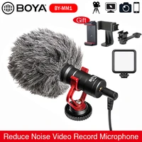 boya by mm1 shotgun video microphone universal recording mic youtube vlogging mic for dslr camera dji iphone android smartphones