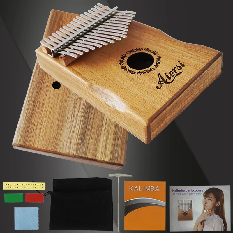 Полный комплект Aiersi Gecko дизайнерский подлокотник 17 ключей Kalimba портативный