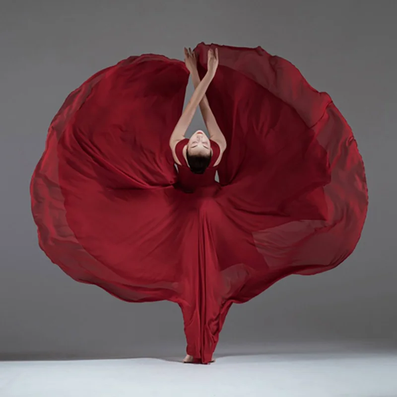 

Flamenco Dress for Women Spain Folk Belly Gypsy 720 Degrees Classical Dance Solid Flamengo Ballet Ballroom Performance Costume