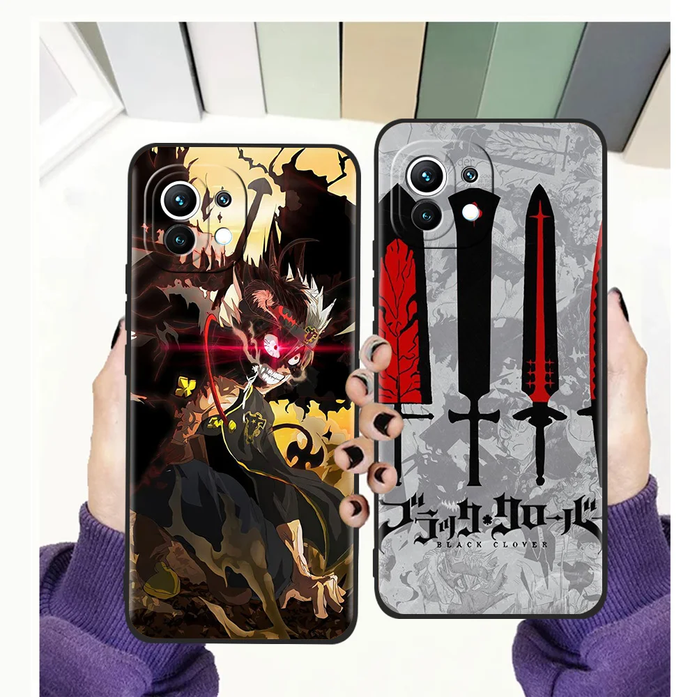 

Asta Black Anime Shockproof Phone Case for Xiaomi Mi Poco F3 X3 NFC M3 9T 11 Ultra 11T Note 10T Pro Lite Plus 5G Soft Cover TPU