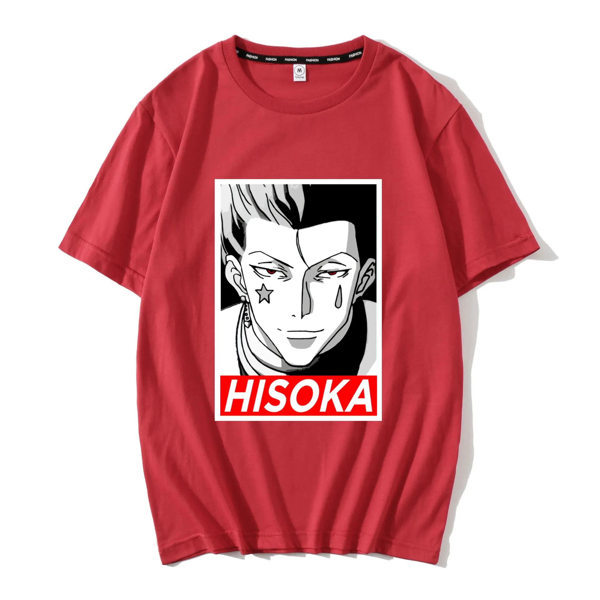 

Hunter X Hunter T-Shirt Men Pre-shrunk Cotton Awesome Tshirt O- Neck Short Sleeved Hisoka Morow T Shirt Anime Tee Harajuku