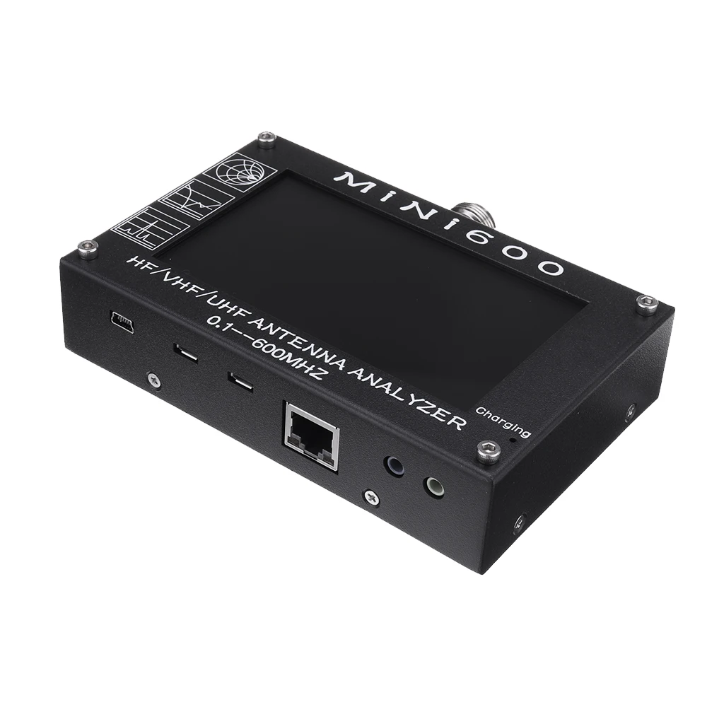Mini600 4,3 дюймов ЖК-дисплей HF VHF UHF анализатор антенны 0,1-600 МГц измеритель коэффициента стоячей воды 1,0-1999 5 V/1.5A для радио C6-007