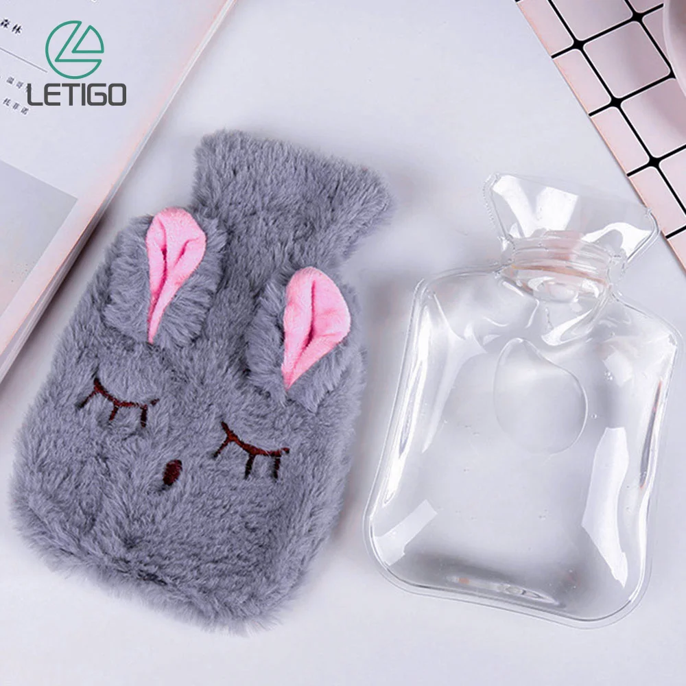 Симпатичная сумка для горячей воды из ПВХ с вязаным мягким уютным покрытием