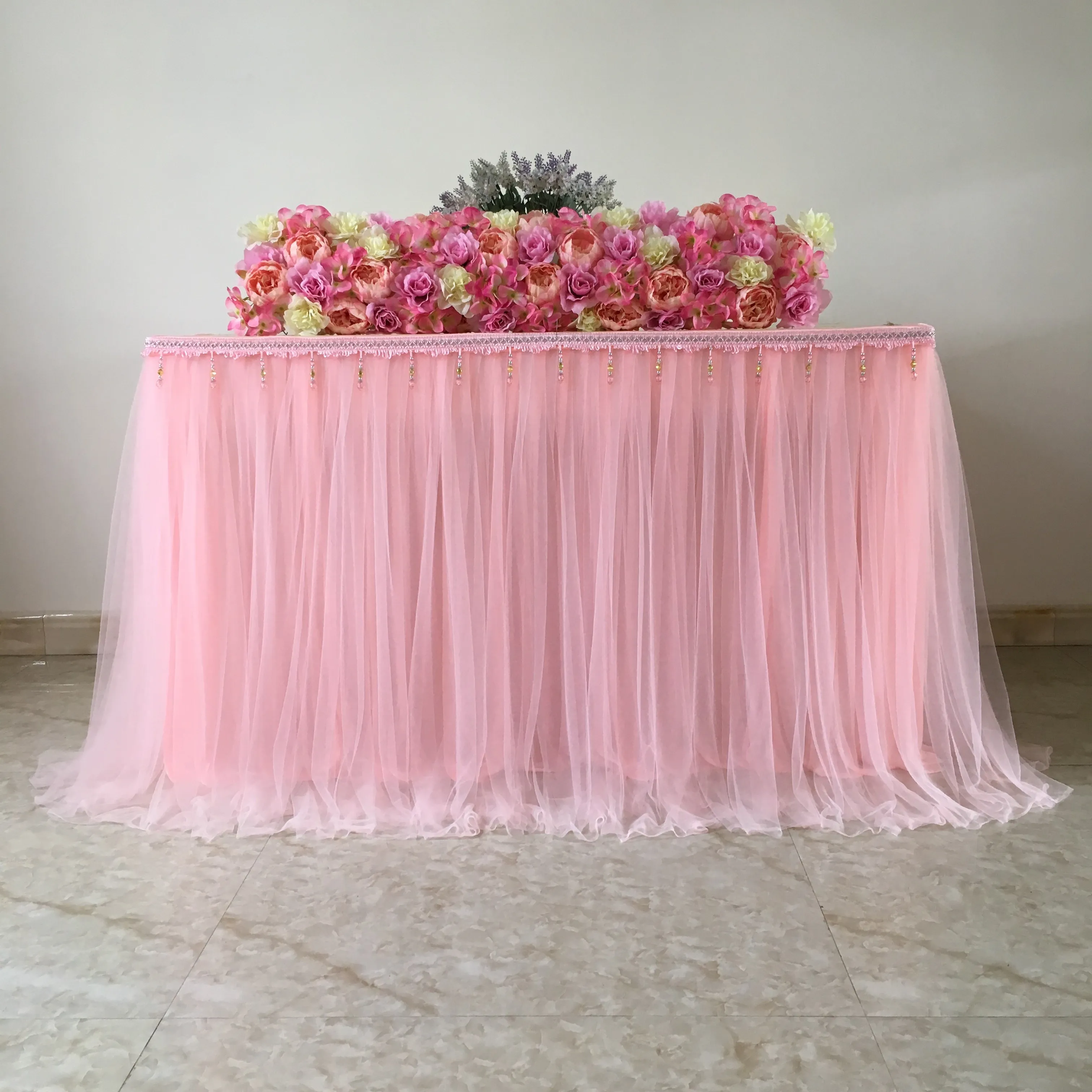 Розовая юбка-пачка для стола набор скатертей вечерние ринки и свадьбы столовая