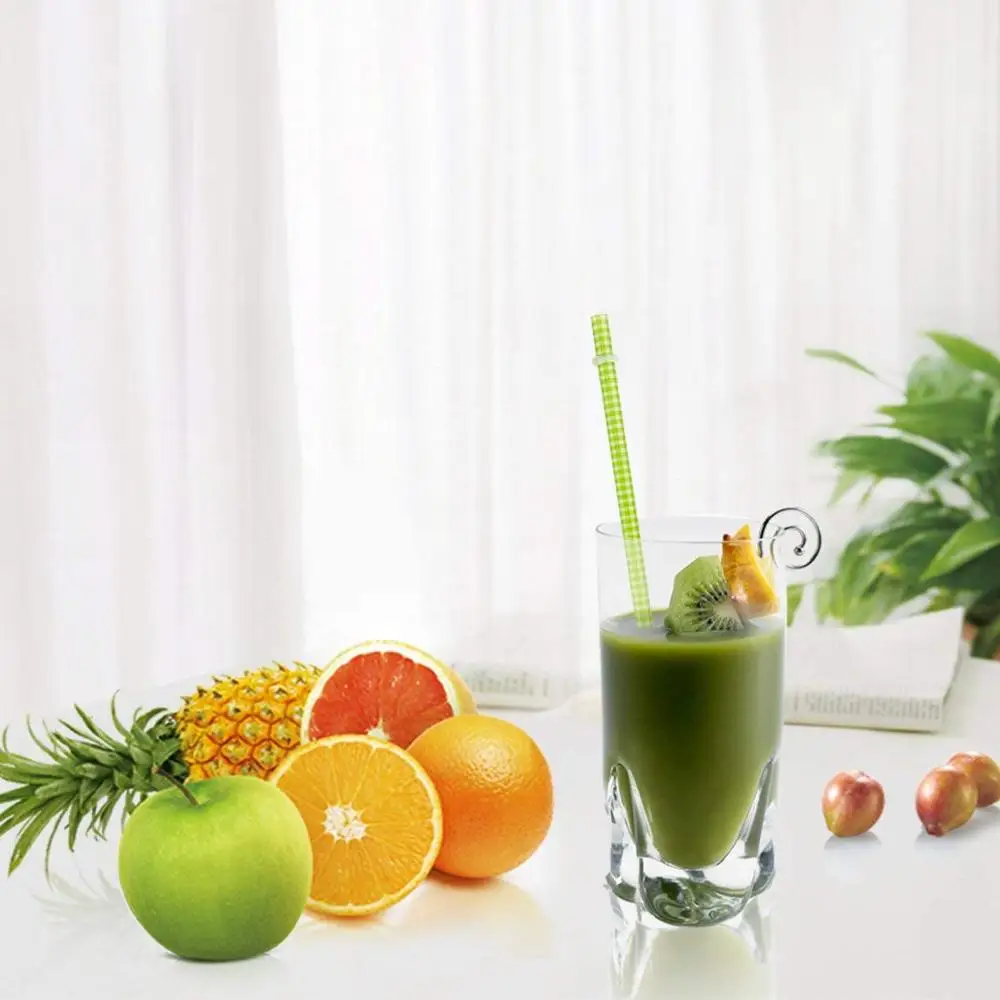 40 шт. многоразовые соломинки без бисфенола А 9 дюймов красочная печать твердая