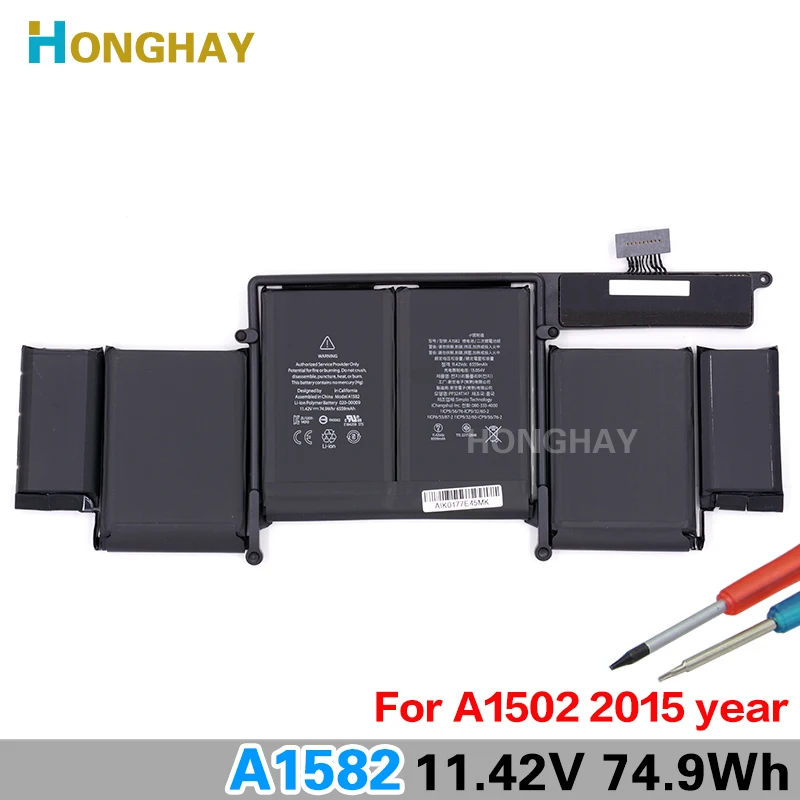 Оригинальный аккумулятор для ноутбука Honghay A1582 Apple MacBook Pro 13 дюймов Retina A1502 2015 год 11