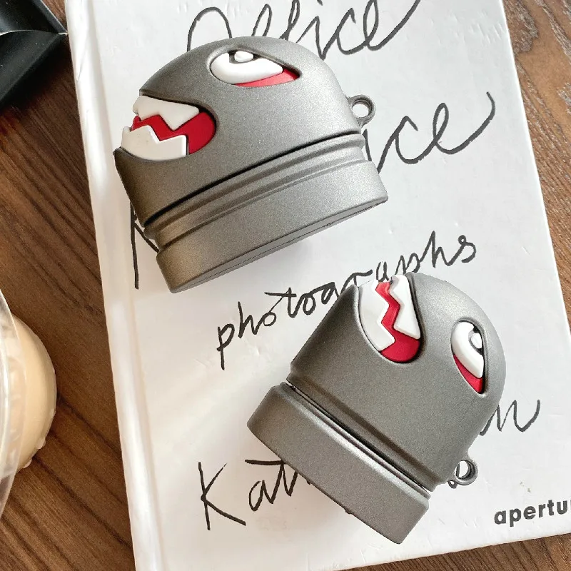 

Case for Airpods 2 Bluetooth Earphone Case for Airpods Pro Accessories Protective Cover Cute Silicone with Keychain Shark Head