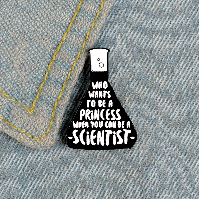 

Scientific Beaker Enamel Pins Black Science Chemistry Experiment Cup Brooch Cartoon Badges Bag Clothes Lapel Pin for Women Men