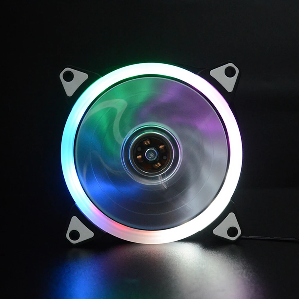 IXUR RGB красочный веер 12 см 3-контактный гидравлический подшипник для компьютера