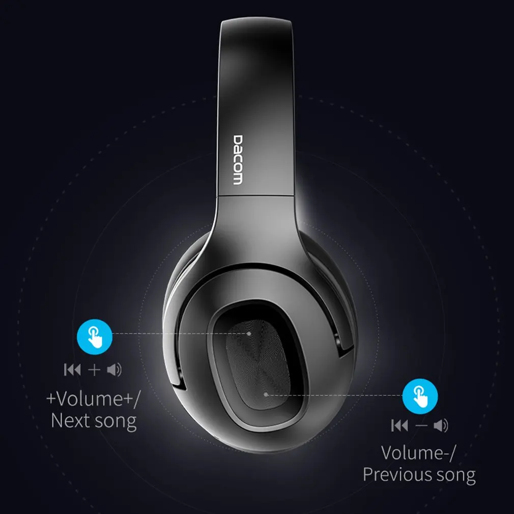 

HF002 Bluetooth Headphones Deep Bass Wireless Headset Over-Ear Bluetooth Headset 5.0 Built-in Mic For Phones Computer