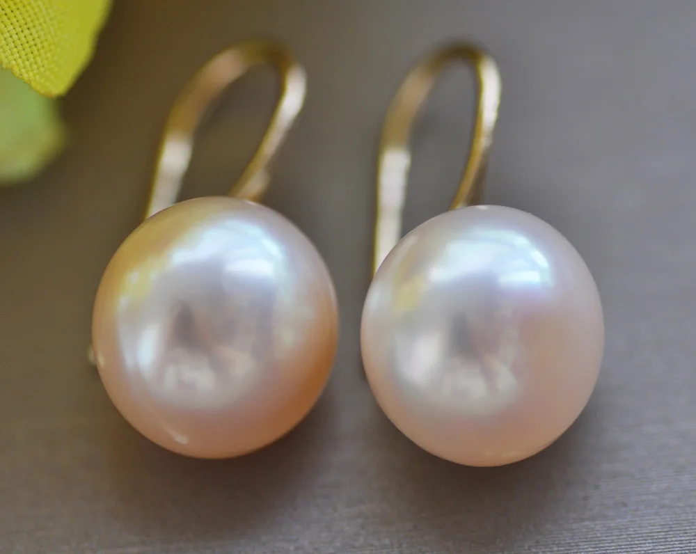 

MTC·STAR Z10253 12mm Pink Round Freshwater pearl high-heel shoe Earring