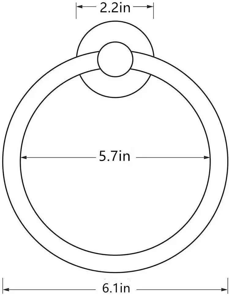 

Black Bathroom Towel Ring Holder, 304 Stainless Steel Round Bath Towel Holder, Drill Needed Wall Mount Hand Towel Rack(2 Pack)