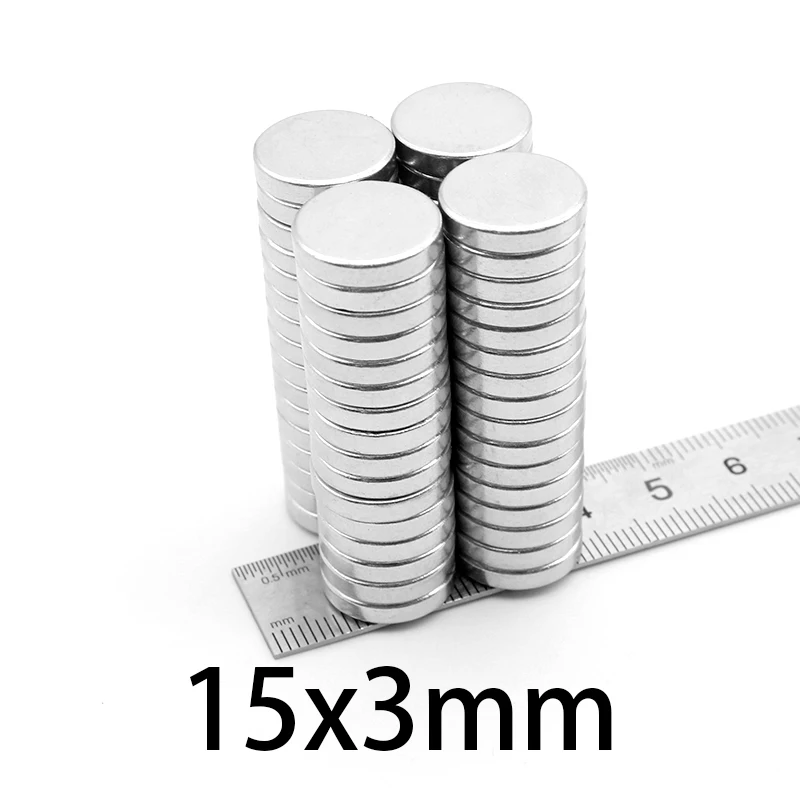 

5/10/20/50/100pcs 15x3 mm Search Minor Magnet Diameter 15mm x 3mm Bulk Small Round Magnetic 15x3mm Neodymium Disc Magnets 15*3 m