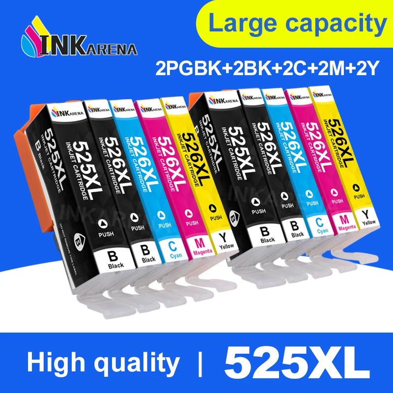 Чернильный картридж для Canon PGI 525 CLI 526 10 шт. PIXMA IP4850 IP4950 IX6550 MG5150 MG5250 MG5350 - купить по