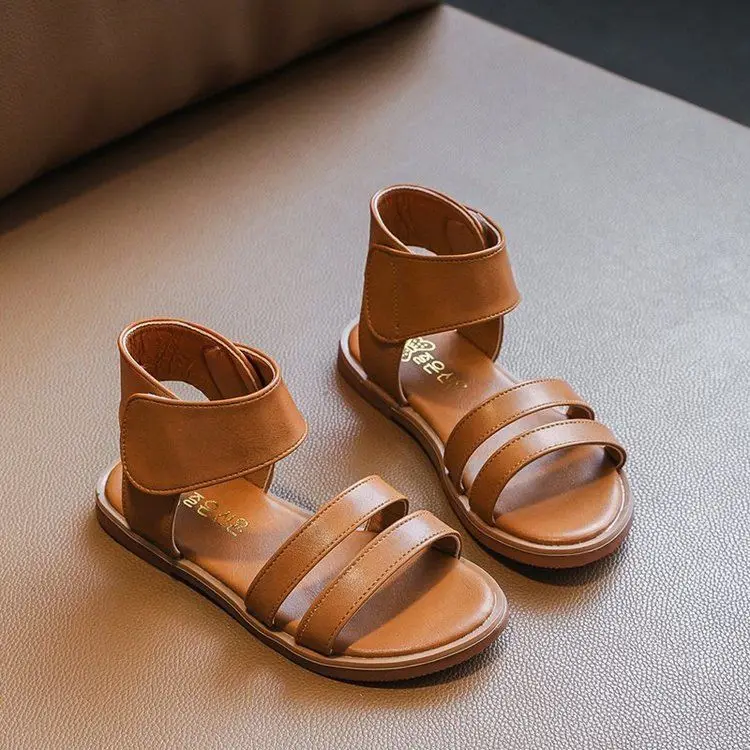 

Girls Roman Sandals 2021 Children's Summer New Sandals Baby Korean Style Casual Beach Soft Sole Sandals