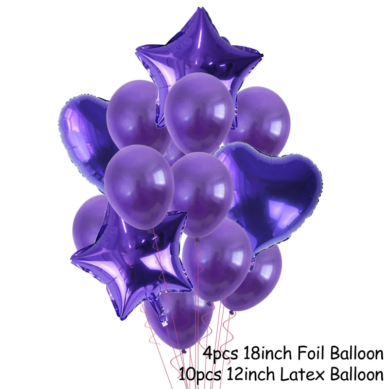 

Birthday party balloons metal foil Latex Balloons happy birthday party decorations wedding party decor kids toy air balls