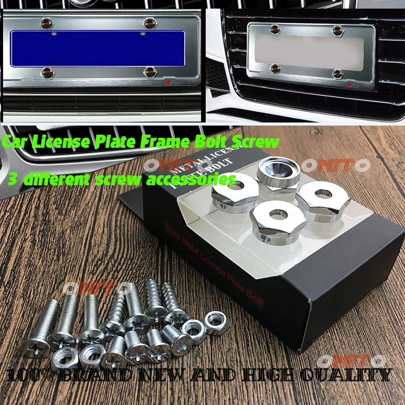 

Free Shipping car styling Anti-theft Car License Plate Bolts Frame Screws for bmw audi peugeot jeep Chevrolet opel benz
