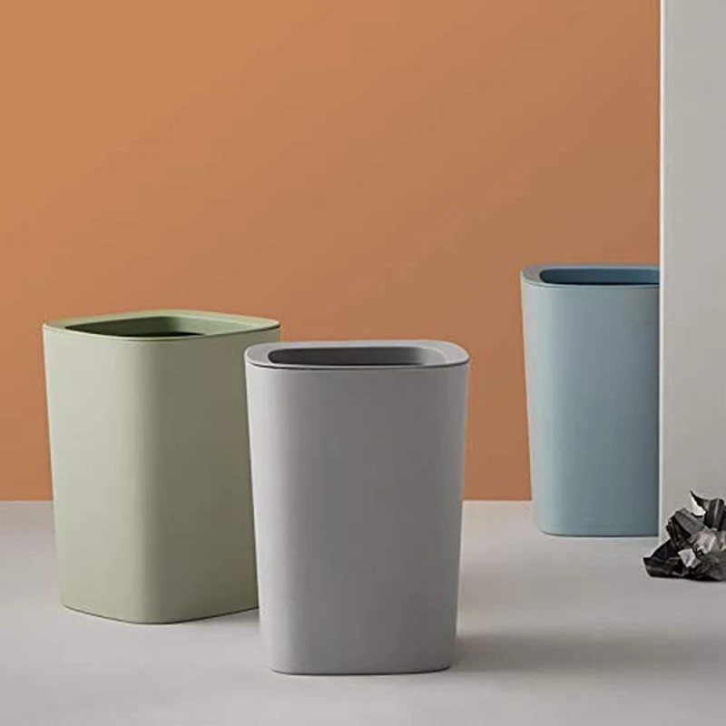 

Trash Can Bathroom Bin Bedroom Bin Plastic Waste Bin Waste Paper Basket Recycle Bin for Home Kitchen Toilet Office