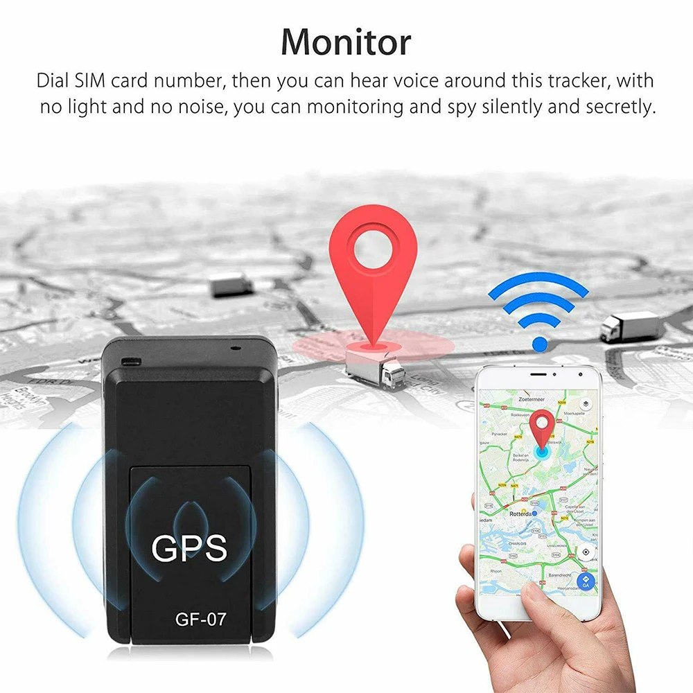 Мини GPS трекер GF 07 Магнитный SOS слежения устройства для автомобиля определения
