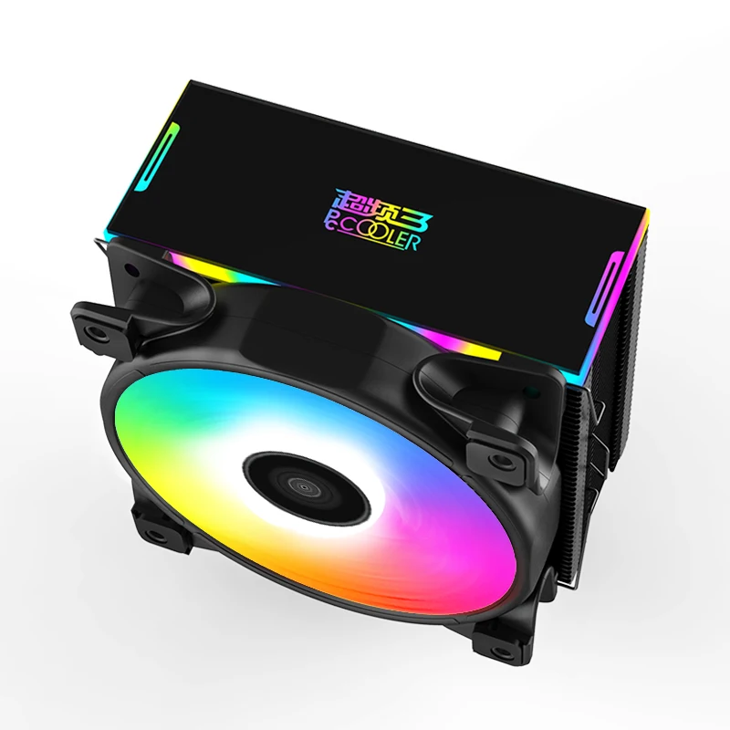 5V 3PIN RGB Процессор кулер 5 тепловыми для компьютеров AMD/AM4/INTEL 775/1150/1151/1155/1156/2011(12 см); охлаждающий вентилятор