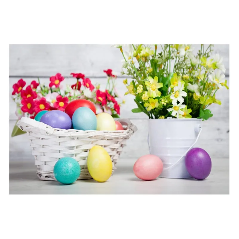Flower basket Easter backgrounds photography vinyl children photo shots backdrops for photographer Studio kits fotografia GE-151 |