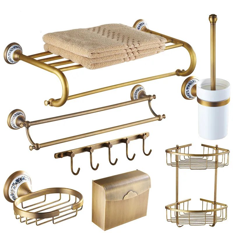 antique bathroom set accessories ceramics brass bathroom hardware set wall mounted bathroom sets kit toilet accessories free global shipping