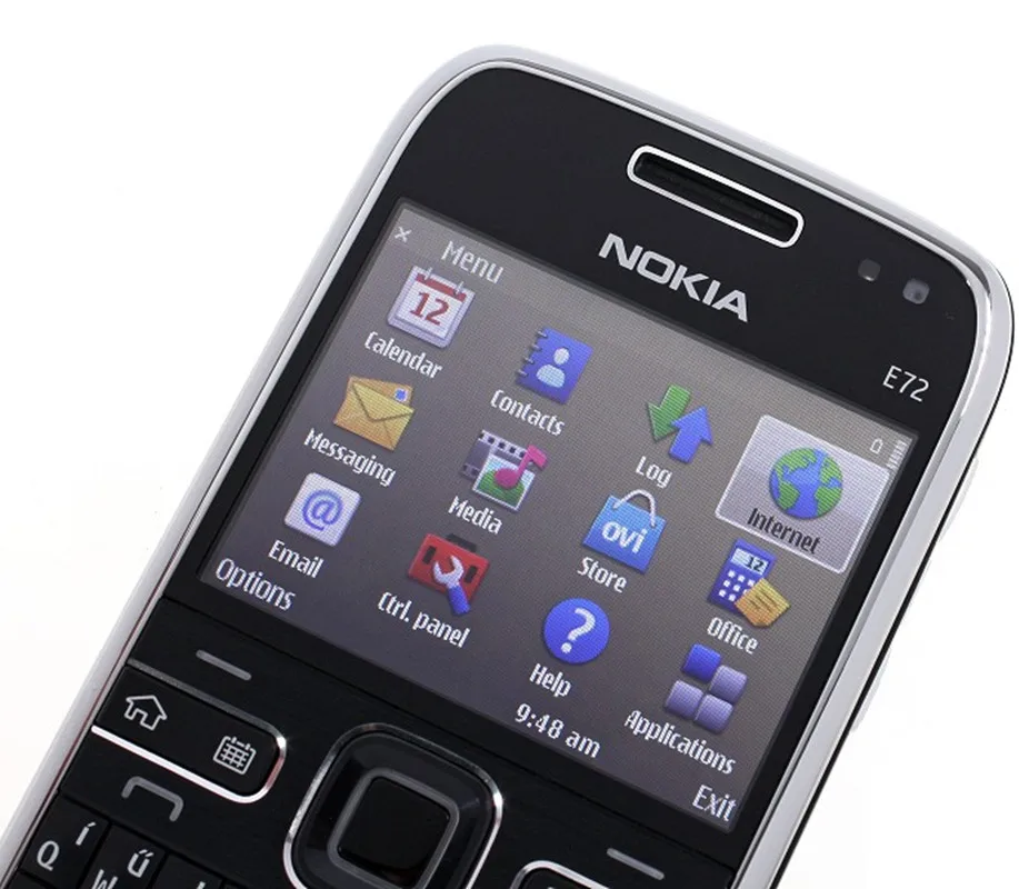 original nokia e72 mobile phone 3g wifi 5mp multi language factory unlocked refurbished cellphone no hebrew keyboard free global shipping