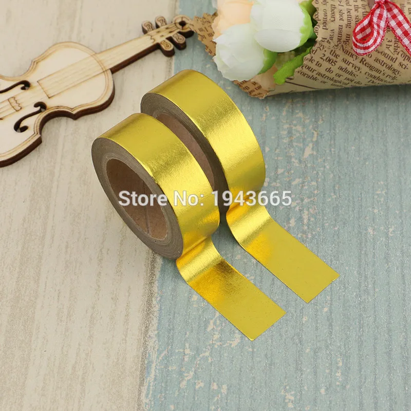 1 шт. DIY милые кавайные одноцветные фольгированные васи ленты милые клейкие ленты для украшения дома Скрапбукинг