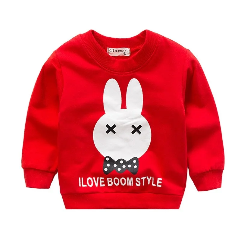 

Spring and autumn new children's pullover sweater for boys and girls cute cartoon clothes casual wear thin boutique sweater tops