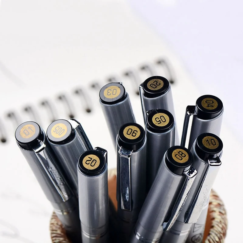 Превосходные 10 шт. иглы тонкая фотография водостойкий пигмент маркер для