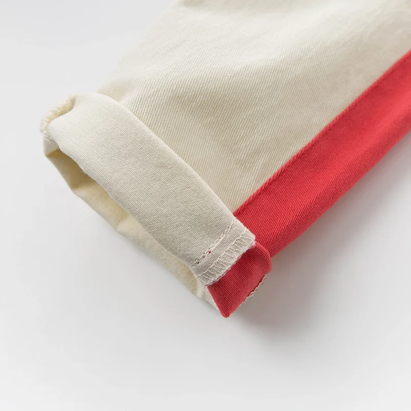 

DBK12239 dave bella spring 5Y-13Y kids girls fashion striped pockets pants children boutique casual ankle-length pants