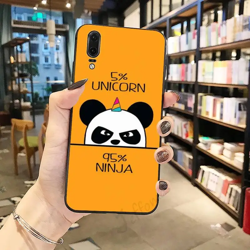 

Cute Panda cartoon funny animal Phone Case For Huawei honor Mate P 10 20 30 40 Pro 10i 9 10 20 8 x Lite