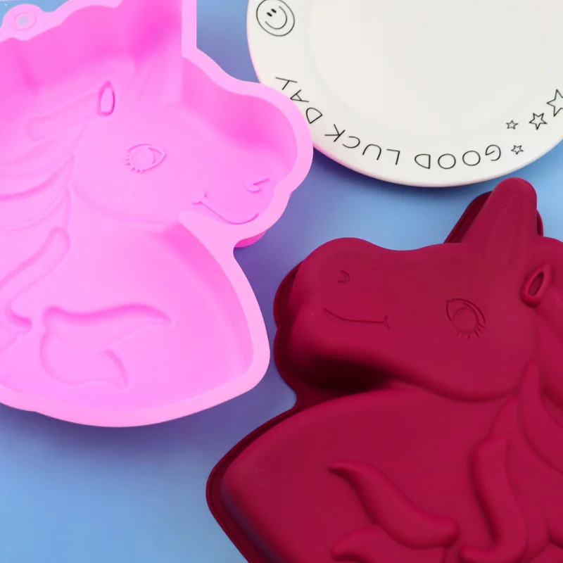

Non-Stick Pony Horse Head Unicorn Shaped Silicone Baking Tray Mold