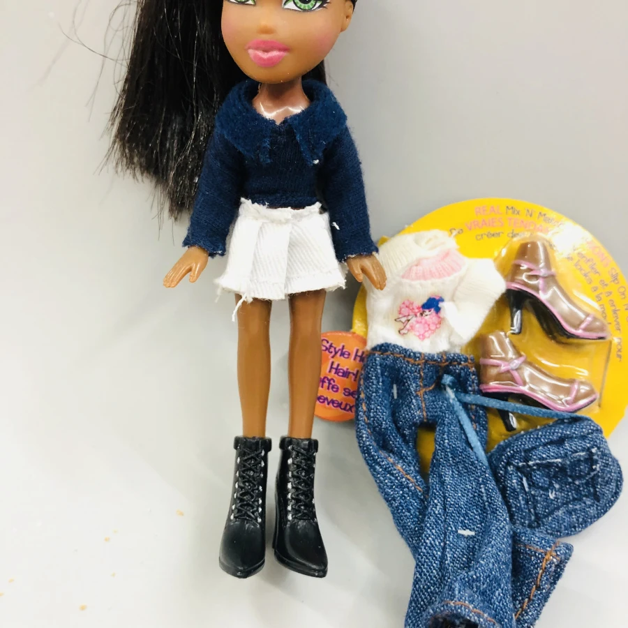 12 см оригинальная модная фигурка, оригинальная милая маленькая кукла BratzDoll с красными волосами и красивой одеждой, лучший подарок для ребенка