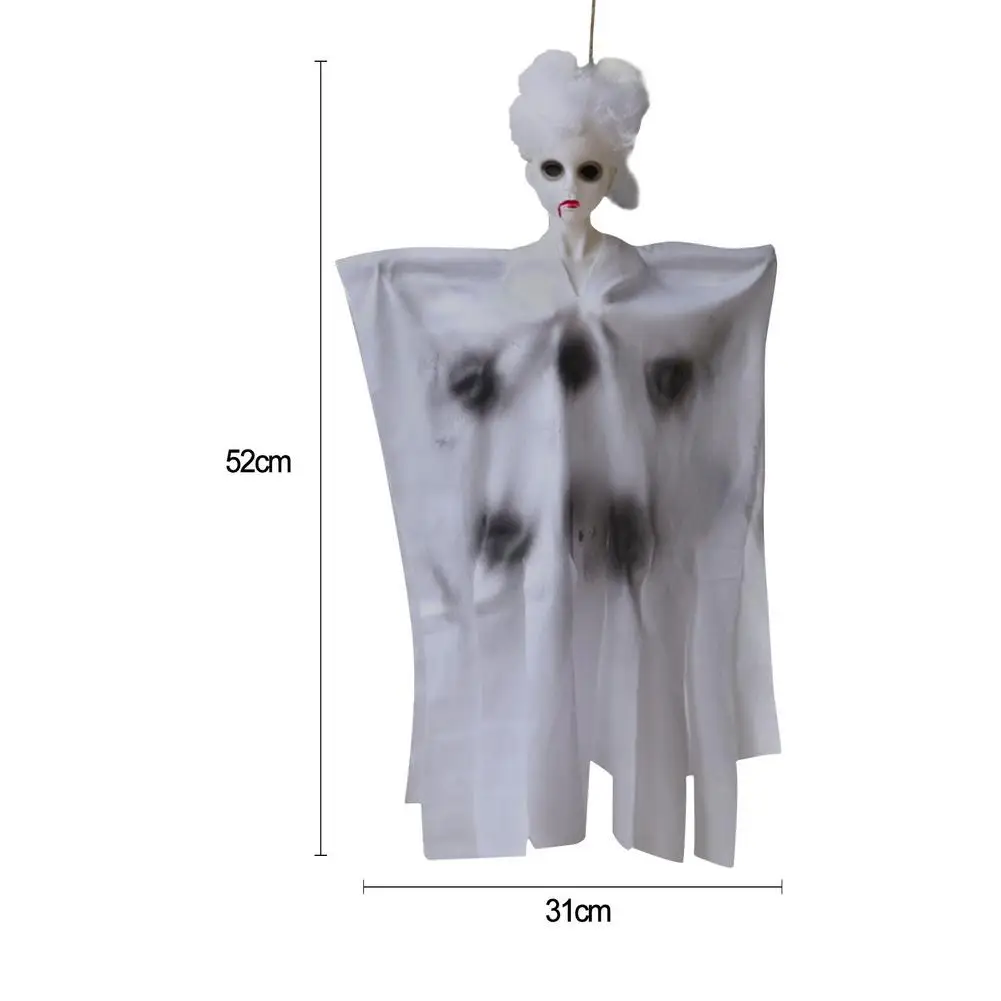 

52cm Hanging Ghost Halloween Decoration Female Ghost Pendant Halloween Costume Props Halloween Doll Horror Doll