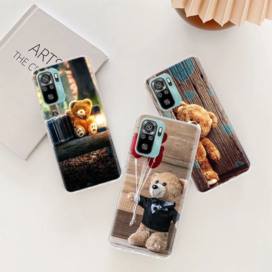 Чехол для телефона Teddy Movie Bear для Xiaomi Redmi Note 12 Plus 11 Pro 5G 10S 11S 4G 11T 11E 10 9T 9 9S 8 8T 7 5 5A, мягкий колпак.