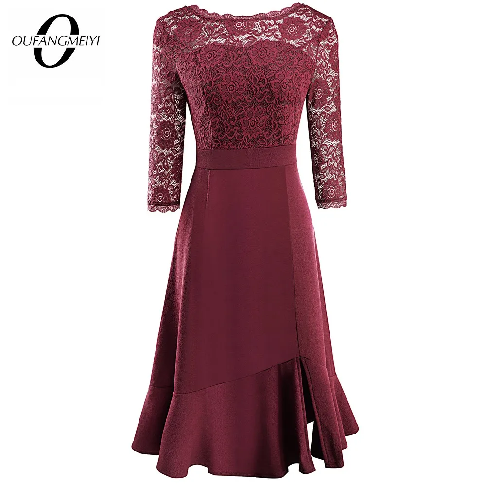 Женское шикарное кружевное винтажное Повседневное платье с глубоким v образным