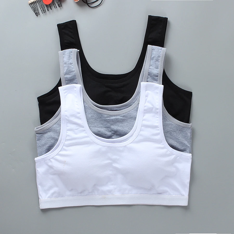 

Big size Cotton Puberty Wireless Vest Adolescent Tops Young Training Kids Bras Student Teen Girls Underwear Children Bras Sports