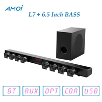 amoi l7 soundbar bluetooth stereo wall tv speaker hifi 3d surround sound bar high power subwoofer combination 8 horn integrate