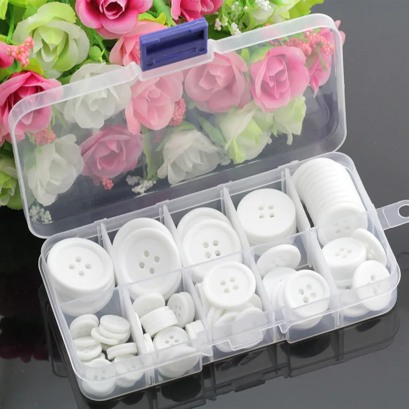 Новинка 20 шт. декоративные пуговицы из смолы черного и белого цвета с 4