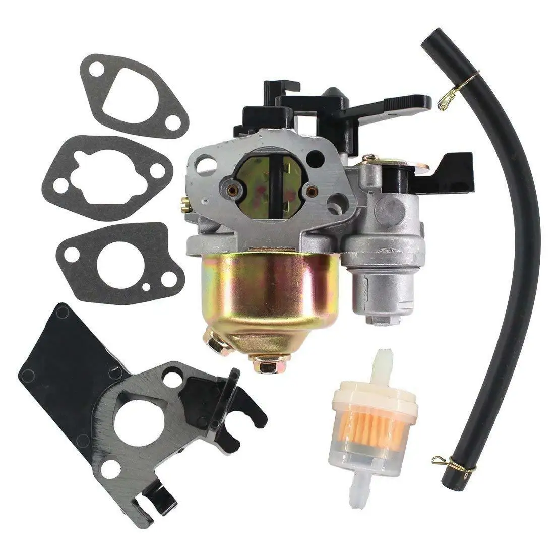 

For Honda GX120 Carburetor kit Fuel Filter Fuel line Engine Lawn Mower Tools