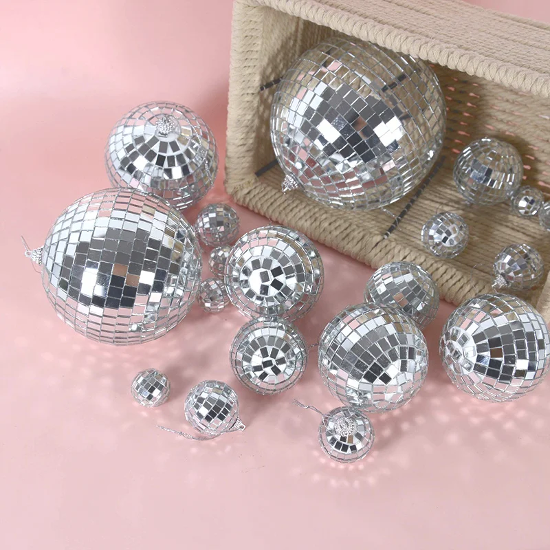 Bola reflectante para decoraci&oacute;n de &aacute;rbol de Navidad, Bola brillante para cumplea&ntilde;os, boda, hogar, fiesta, Bar, adorno-3